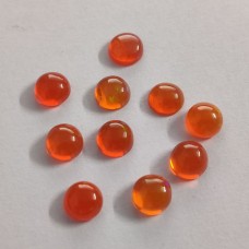 Orange Ethiopian opal 2.5mm round cabochon